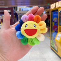 Porte-clés en peluche simple et tendance en forme de tournesol, broche, pendentif pour sac, sangle de téléphone portable, porte-clés