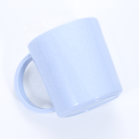 Tasse en plastique blanche de bureau minimaliste avec poignée tasses à logo personnalisé belles tasses à lait modernes tasse en plastique en gros HANDGRIP