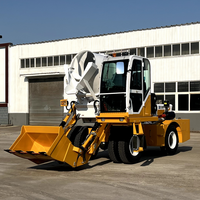 Camion malaxeur à béton autochargeur mobile de 1,8 à 2,6 m³, machine à béton hydraulique diesel pour la construction de routes et de ponts
