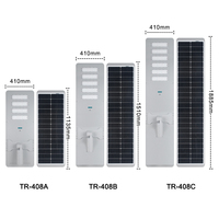 Nouvelle conception de lampadaire solaire LED tout-en-un, étanche IP65, lampe solaire intégrée pour autoroute, jardin, parking