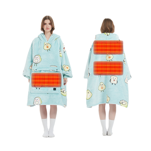 Couverture à capuche chaude et chauffante USB en flanelle à imprimé avocat pour adultes, personnalisée en gros - Product Image 1