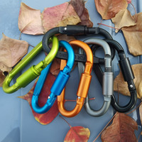 Op voorraad 8cm Kleurrijke Aluminium Legering Outdoor Camping Tactische Snelle Hanger Gesp D-vormige Karabijnhaak Sleutelhanger Clip Karabijnhaak