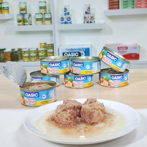 Atún Skipjack Enlatado <span class=keywords><strong>en</strong></span> Salmuera/<span class=keywords><strong>Aceite</strong></span>, Trozos y Escamas, Lata <span class=keywords><strong>de</strong></span> 185g/400g, Certificado MSC Dolphin Safe, <span class=keywords><strong>Precio</strong></span> <span class=keywords><strong>de</strong></span> Fábrica - Product Image 4