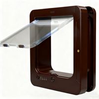 Porte pour animaux de compagnie intelligente à induction RFID avec télécommande, verrouillage 4 directions, accès exclusif pour chats et petits chiens avec étiquettes d'identification