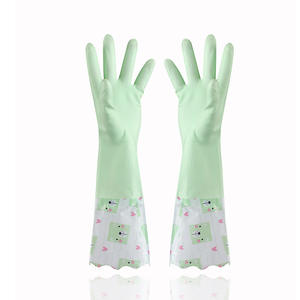 ถุงมือครัวยาซิน 42 ซม. หนาพิเศษ กันน้ำ ลายเกล็ดปลา สำหรับล้างจาน ซักผ้า - Product Image 4