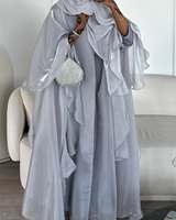Abaya de Luxe en Organza pour Femme, Robe de Soirée Élégante, Style Dubaï Arabe, Tenue de Fête Modeste, Robe Formelle Islamique 2026