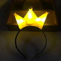Bandeaux à couronne lumineux en plastique pour fête Bandeau à couronne clignotante LED Accessoires pour cheveux