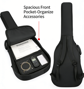 Großhandel Maßgefertigte Gitarrentasche mit Logo, Wasserdichte Gepolsterte Gitarrenhülle mit Schultergurten, 600D Oxford-Stoff Gitarrenrucksack - Product Image 4
