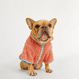 Qiqu Pet Supplies, vêtements pour animaux de compagnie, nouveau pull pour <span class=keywords><strong>chien</strong></span> de luxe personnalisé, veste zippée, <span class=keywords><strong>manteau</strong></span> en polaire pour animaux de compagnie, pour chiens, bouledogue français, pug, vêtements pour chiens - Product Image 2
