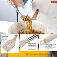Ensemble d'ustensiles de cuisine en silicone QZQ, 28 pièces, antiadhésif, pour la cuisson, outils de cuisine en silicone, ustensiles de cuisine en acier inoxydable