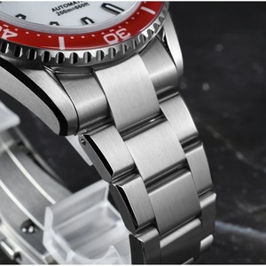 Montre pour homme San Martin SN0129D avec lunette saphir, cadran émaillé, mouvement NH35, date à 3 heures, étanche 20 bars, luminescence BGW-X1 / orange - Product Image 5