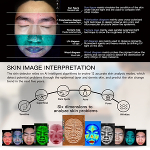 Yeni taşınabilir 3D güzellik yüz cilt analizörü ev kullanımı Salon makineleri Test cihazı yüz bakımı cilt analiz ekipmanları - Product Image 2