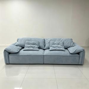 Canapé sectionnel moderne en velours en forme de nuage, rembourré de duvet, avec structure en pin, pour salon, mobilier de maison, hôtel et appartement - Product Image 4