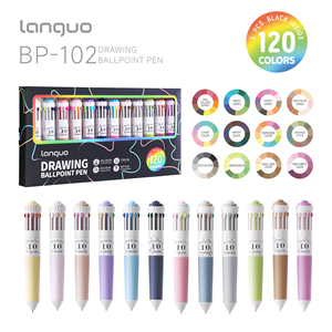 Ensemble de stylos à bille multicolores 0,8 mm rétractables, encre arc-en-ciel pour une écriture fluide, pour étudiants, école, bureau, <span class=keywords><strong>dessin</strong></span>, 120 couleurs - Product Image 3