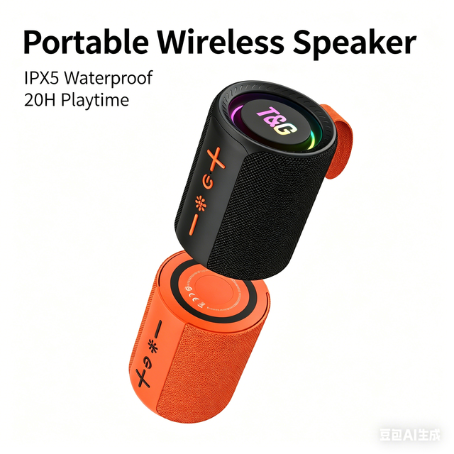 TG491 Plus 2-in-1 Magnetic Dual Split Wireless Speaker TWS Waterproof IPX5 Portable Speaker Mobile Phone Computer Home Outdoor