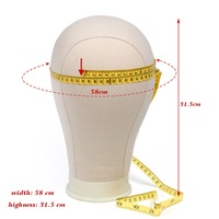 Support de Tête de Mannequin en Toile de Polyuréthane Leeons pour Fabrication de Perruques (21-25 Pouces) – Vente en Gros Usine (Noir/Blanc)