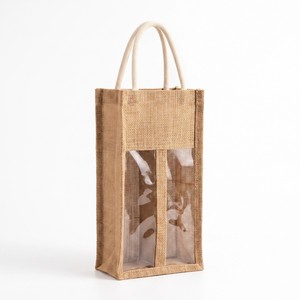 Reusable Recyclable Eco-Friendly Rope Handle Silk-screen Printed Wine <b>Sack</b> OEM Customized for Holiday Party Present Multiple Bag - Product Image 3