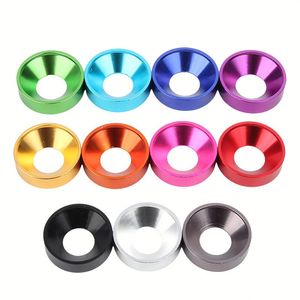 Tuercas espaciadoras M6 de aluminio para matrícula de coche, accesorios de modificación automotriz, rojas, azules, negras, coloridas, con hundimiento - Product Image 1