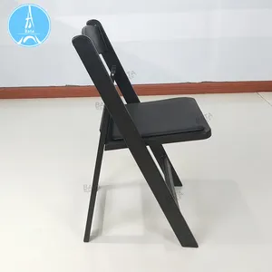 Großhandel stühle bata-Garden furniture party setting comfortable curved backrest black folding chair