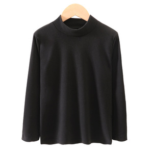 Haut en velours chaud à <span class=keywords><strong>col</strong></span> <span class=keywords><strong>roulé</strong></span> mi-haut pour enfants et hommes, tailles moyennes et grandes, pour le printemps, l'automne et l'hiver, motif uni, tissu tricoté - Product Image 3