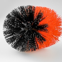 Brosse de nettoyage multi-usages DB010 Premium à poils torsadés, rigide moyenne, avec tige hexagonale de 1/4 po pour nettoyeur électrique, idéale pour les jantes de voiture