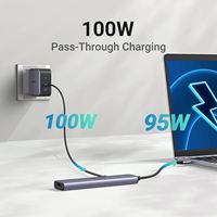 UGREEN Revodok 105 Hub USB C 5 en 1 Adaptateur multiport 4K-, Alimentation 100W, 3 ports de données USB-A, Dongle USB C