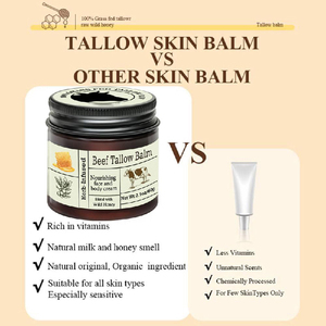 Private Label Face Moisturizer For Women Beef Tallow And Honey Balm <strong>Body</strong> &amp; Face Skin Care Moisturizing Facial Cream <strong>Lotion</strong>