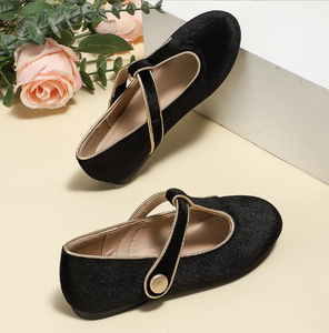 Nouvelles Chaussures Décontractées en Cuir Noir Imprimé pour Filles, Modèle T-Bar Plat et Rond, Idéales pour Bébés - Product Image 4