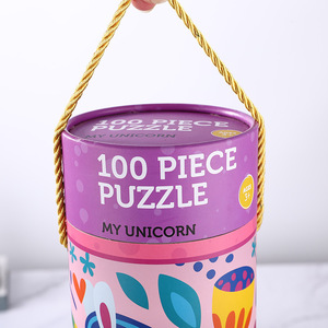 Tùy chỉnh phân hủy sinh học xi lanh bao bì Đồ chơi vòng câu đố giấy các tông ống với dây thừng - Product Image 5