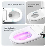 Wc monté au sol Toilette intelligente Bidet articles sanitaires Salle de bain Cuvette de toilette électrique automatique Toilette intelligente sans réservoir