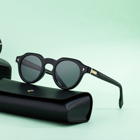 Lunettes de soleil Partagas en gros, style rétro, avec logo personnalisé, monture ronde en PC, branches à fixation par broche, protection UV400, pour femmes et hommes