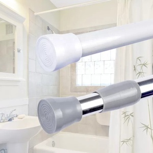 Tringles à rideaux <span class=keywords><strong>de</strong></span> <span class=keywords><strong>douche</strong></span> extensibles en aluminium, réglables, avec système à <span class=keywords><strong>ressort</strong></span>, pour rideaux occultants, idéales pour salle <span class=keywords><strong>de</strong></span> bain et chambre à coucher - Product Image 1