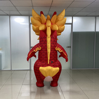 Costume de dragon gonflable interactif personnalisé, imperméable, durable, en Oxford, facile à installer, mascotte gonflable cool pour la marche