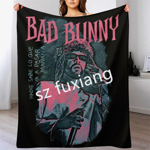 El mejor precio de fábrica 1000 Todos los diseños aceptan Peso personalizado Pluma <span class=keywords><strong>Karol</strong></span> <span class=keywords><strong>G</strong></span> Bad Rabbit Manta de lana suave - Product Image 4