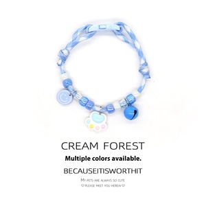 Campanello regolabile in materiale plastico per <span class=keywords><strong>collo</strong></span> simpatico gatto cane impronta stampata semplice colore accessorio per abbigliamento per animali con collare per animali domestici - Product Image 2