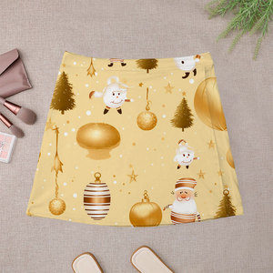 Minifalda de tubo gótica con imagen personalizada, talla XS, de lino y nailon de LICRA transpirable con decoración de volantes, Disponible en estilos teñidos lisos con estampado digital - Product Image 5