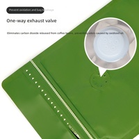 Sac d'emballage pour grains de café, sac refermable à huit soudures latérales pour aliments pour animaux de compagnie avec valve, en aluminium, auto-scellant, qualité alimentaire, thermoscellable