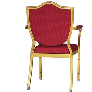 Silla de Comedor Moderna con Tapicería y Estructura Metálica para Banquetes, Sillas de Restaurante para Eventos, Silla de Restaurante con Brazos - Product Image 5