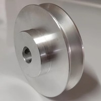 Poulie à gorge unique en alliage d'aluminium anodisé usinée CNC de haute précision sur mesure avec vis de réglage pour courroie trapézoïdale
