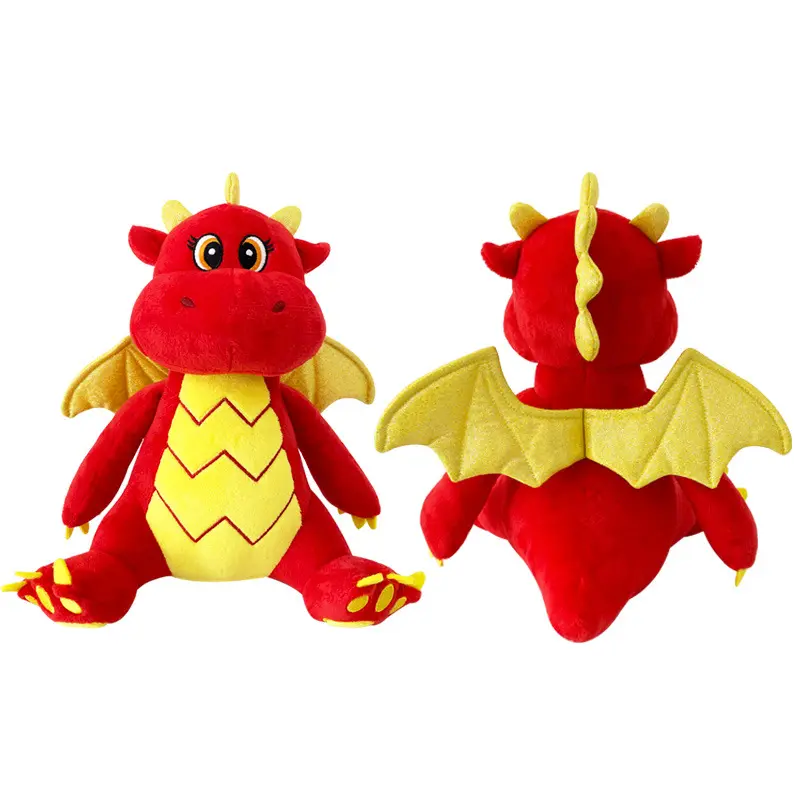 25cm personalizzato peluche drago mascotte cinese drago farcito dinosauro giocattoli animali morbidi regali drago volante