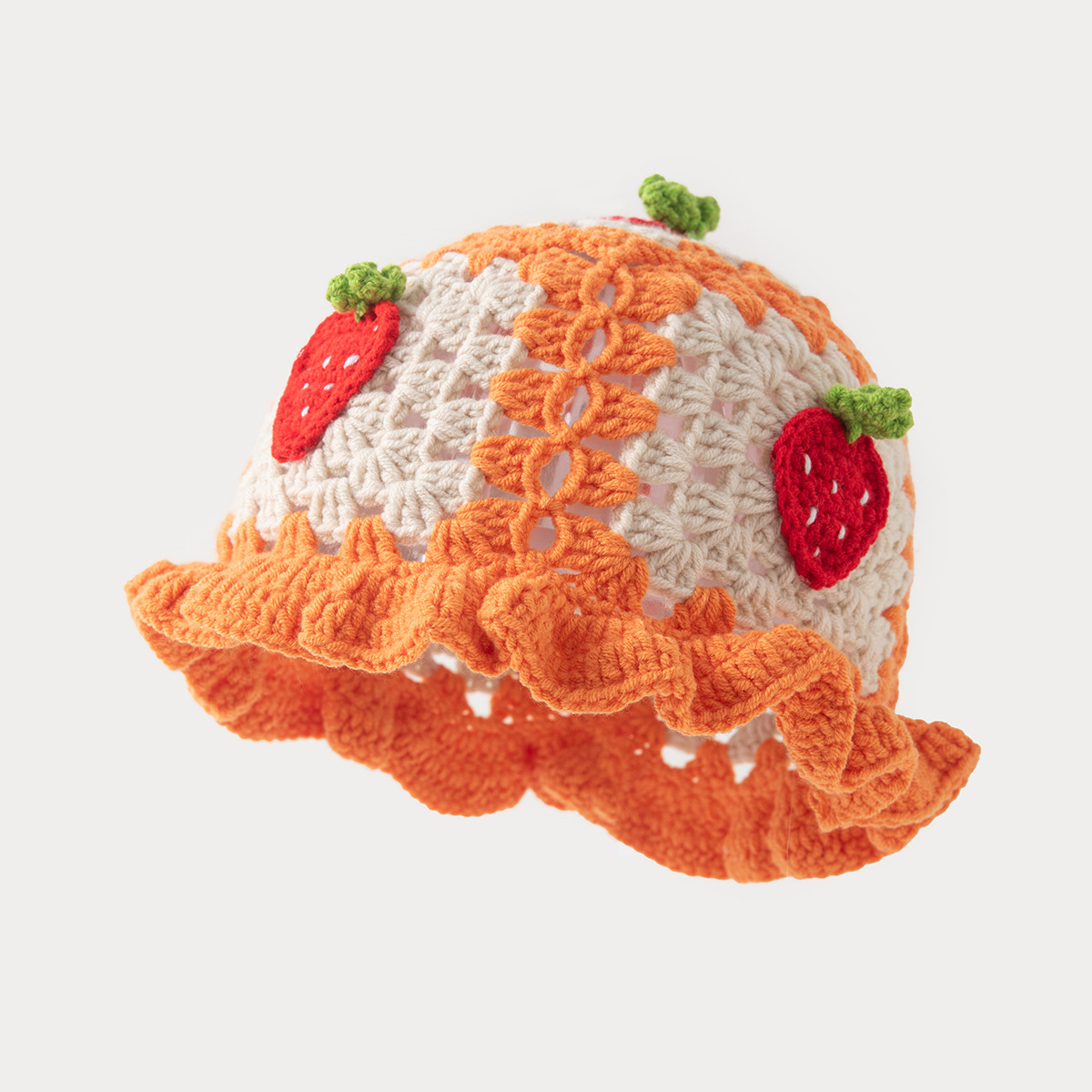 Orange and white strawberry style