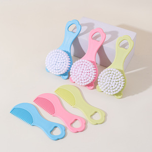 Juego de cuidado de bebé recién nacido, cepillo de limpieza de dibujos animados de oso, hecho de plástico, venta al por mayor, suministros para madre y bebé - Product Image 3