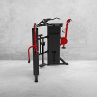 Station de musculation multifonctionnelle compacte avec croisement de câbles, rack de puissance polyvalent et machine complète