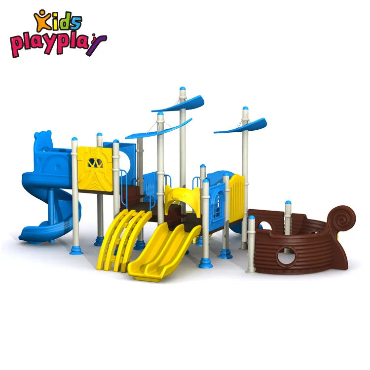 Serie di plastica dei bambini nave pirata parco giochi all'aperto attrezzature per la vendita