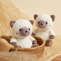 Niedliche Siamesische Katze Modepuppe Weiches Plüschtier Kawaii Kätzchen Geschenk für Kinder Geburtstag Heimdekoration 16cm