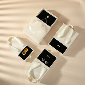 Boîte à tiroirs portable beige perle pour bijoux spéciaux en argent pour femmes, <span class=keywords><strong>bracelet</strong></span>, <span class=keywords><strong>montre</strong></span>, boucles d'oreilles, boîte d'emballage pour bijoux - Product Image 5