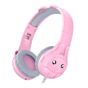 Leuk Ontwerp Kids Hoofdtelefoon Met Microfoon Wired Hoofdtelefoon Volume Limited Opvouwbare Over-Ear Hoofdtelefoon Voor Kinderen