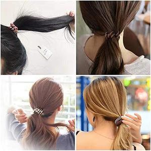 Coleteros en Espiral, Elásticos Medianos para Cabello Grueso, Multicolores, Sin Pliegues, Tipo Cable Telefónico, de Plástico, para Mujeres y Niñas - Product Image 6