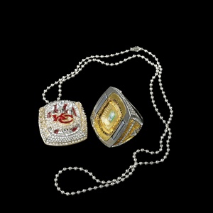 Bague Super Bowl 57 des Kansas City Chiefs avec partie supérieure amovible, transformable en collier pendentif, sertie de zircons, bijoux pour fans de la NFL - Product Image 4