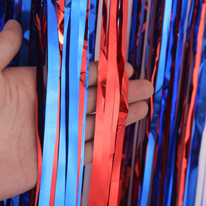 Rideaux en métal <span class=keywords><strong>à</strong></span> franges métallisées scintillantes <span class=keywords><strong>à</strong></span> imprimé multi-couleurs pastel Partyneeds pour la décoration de fêtes <span class=keywords><strong>à</strong></span> ballons - Product Image 2